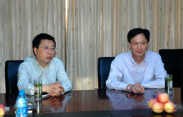 溧阳市地税局局长戚浩东一行来亚美AM8AG集团调研