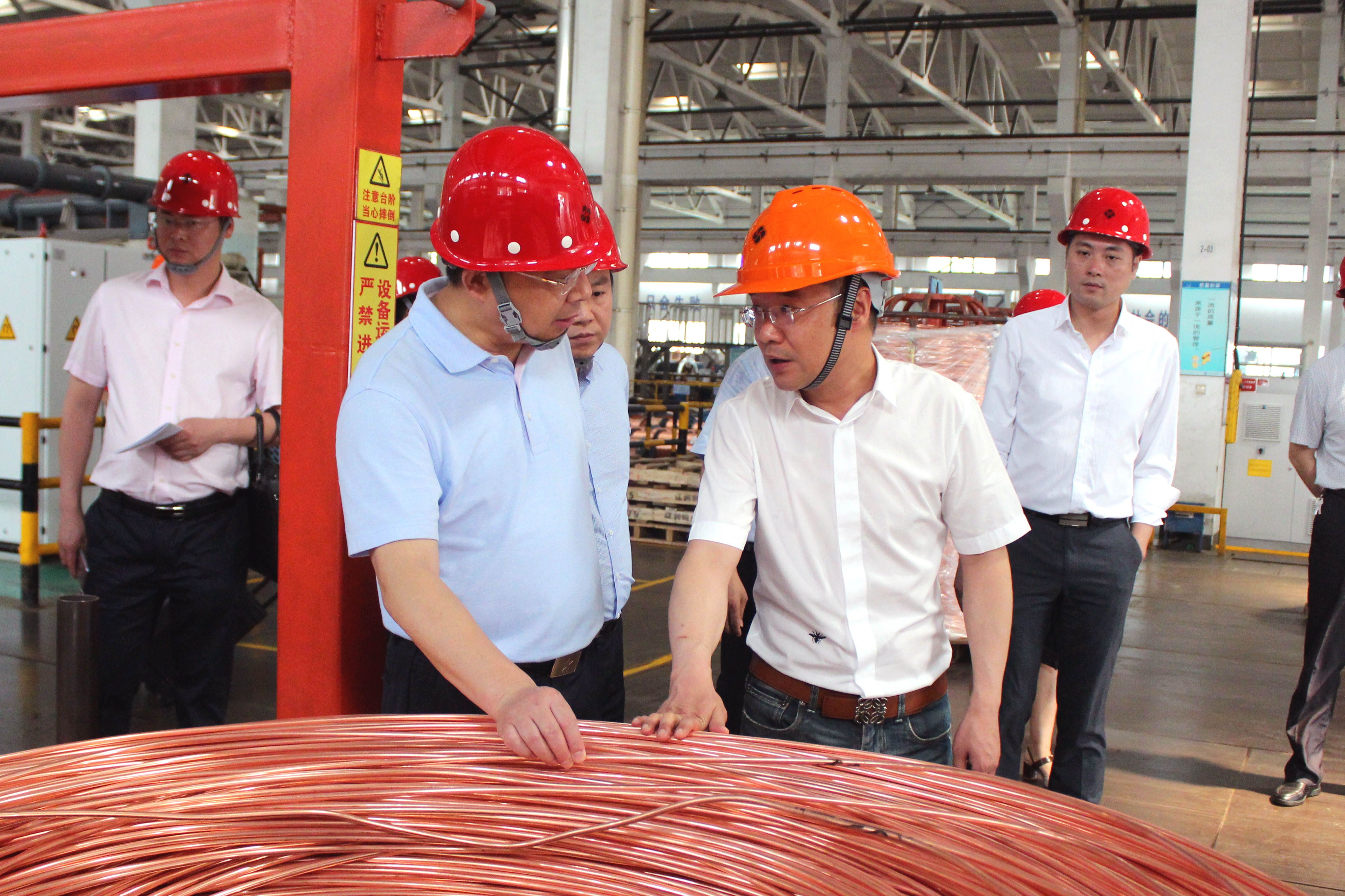 2019年6月10日，，，，，，，四川省广安市岳池县委书记郑鹏程率党政代表团来亚美AM8AG电缆旅行考察