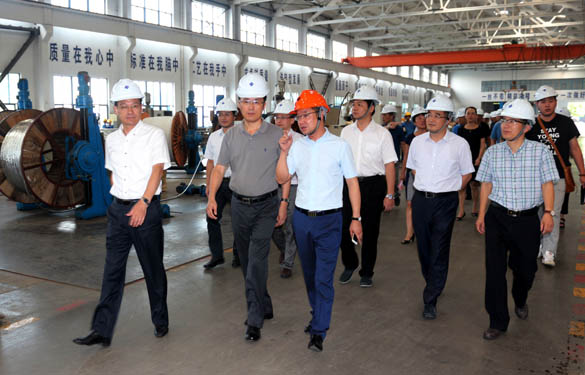 浙江省海盐县党政代表团来亚美AM8AG电缆旅行考察