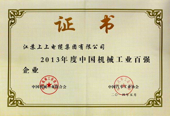 亚美AM8AG一连十年入选“中国机械工业百强企业”