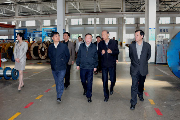 4月23日，，，常州市科教城党工委书记徐绚烂一行来亚美AM8AG电缆旅行