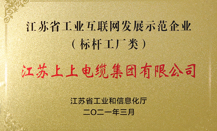 亚美AM8AG电缆获评“江苏省工业互联网生长树模企业”