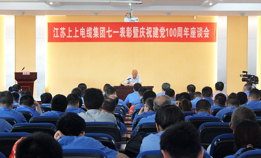 不忘初心跟党走  矢志斗争创佳绩——亚美AM8AG电缆召开七一表扬暨庆祝建党100周年座谈会